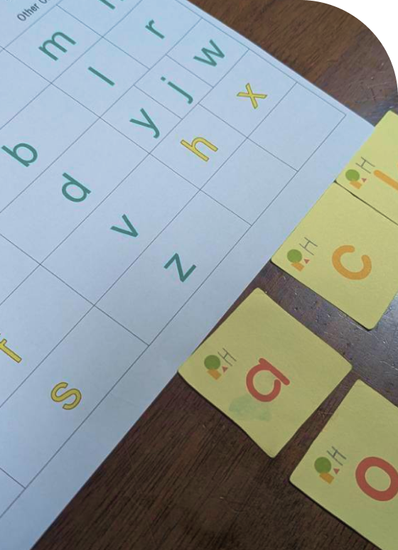 アルファベット表の写真