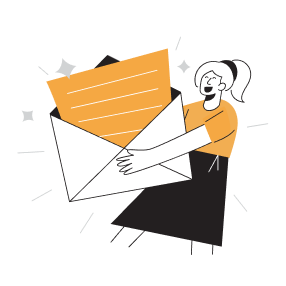 メールを受け取ったイメージ画像